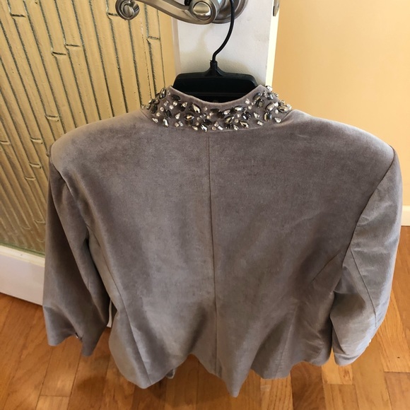NWT- WHBM Blush Jeweled Taupe Jacket! - Picture 3 of 6